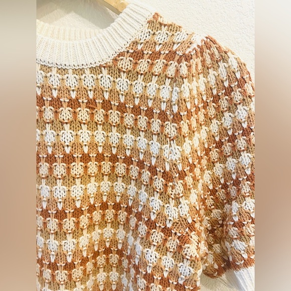 Universal Thread Crochet Striped Sweater with Puff Elbow Sleeves Size XS - Picture 4 of 4